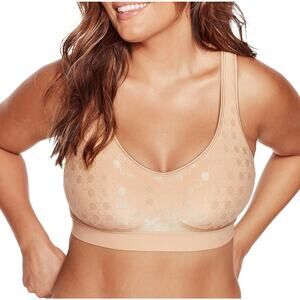 Set of 2 Bali Women’s Wire free Bra size L Beige/ Evening blush